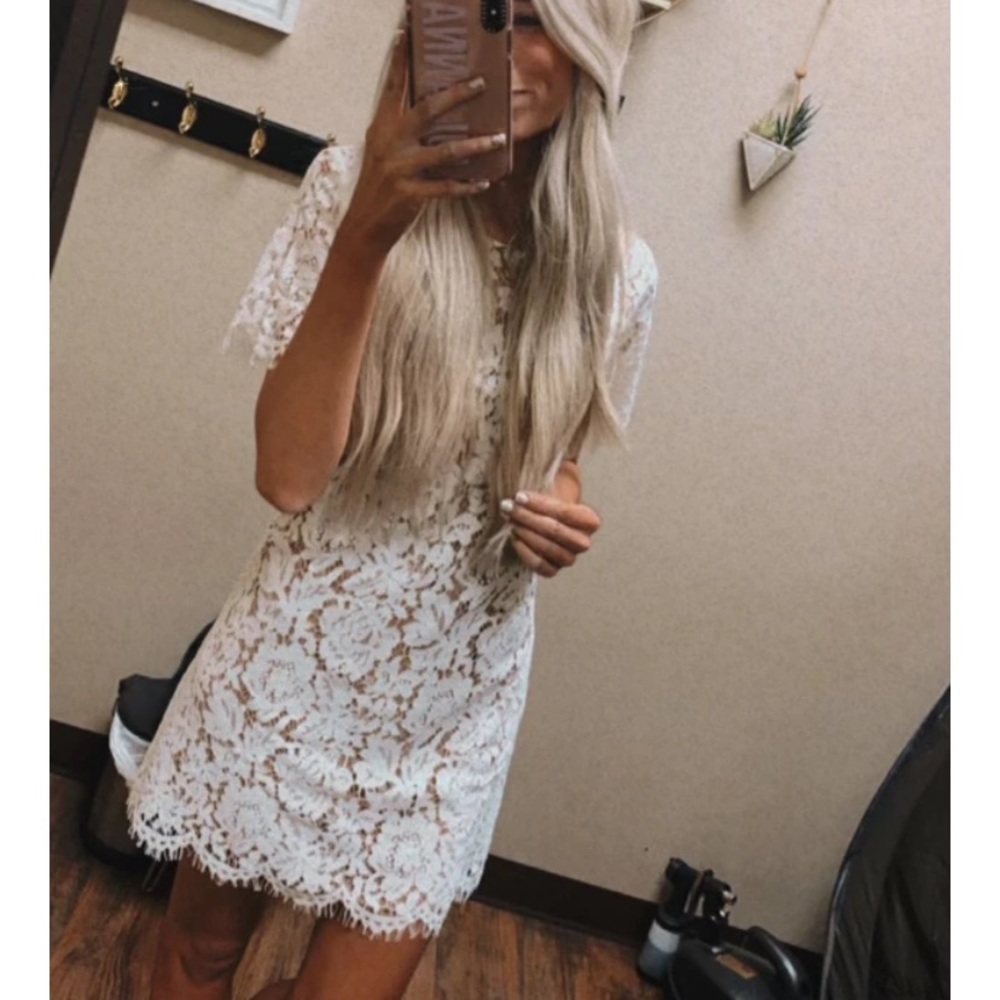 White lace dress